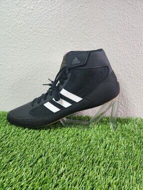 Adidas HVC 2 Wrestling Shoes Black White MMA Boxing Mens Size 15 AQ3325
